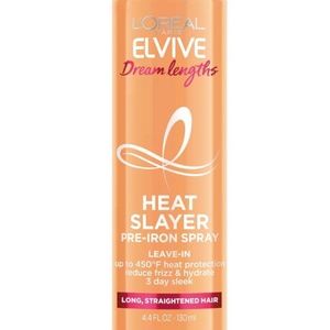 2-Pack L'Oreal Paris Dream Lengths Heat Slayer Pre-Iron Spray Leave-In, 4.4 oz.